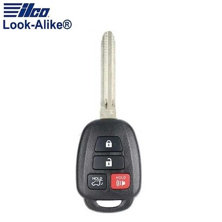 Ilco LAL RHK-TOY-4BH2 TOYOTA 4 BUTTON REMOTE HEAD KEY (H TRANSP.) ILCO-AX00012010